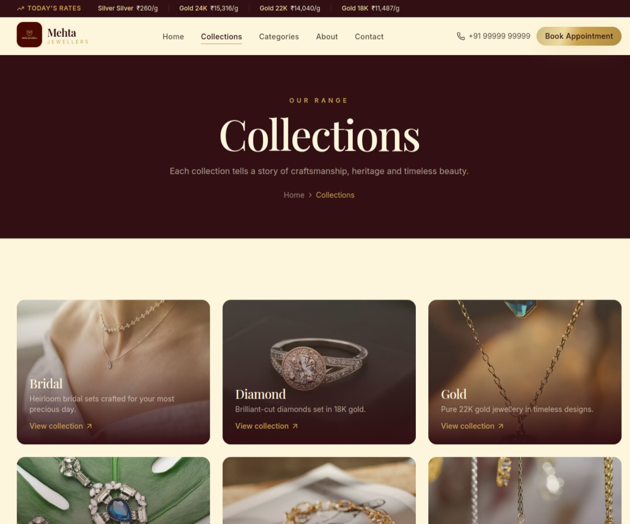 Mehta Jewellers — Collections catalogue