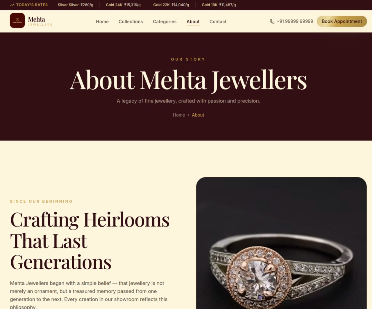 Mehta Jewellers — Brand story & heritage